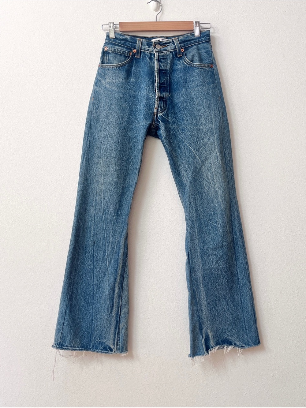 RE/DONE x Levis Leandra High Rise Flare Jeans Redone